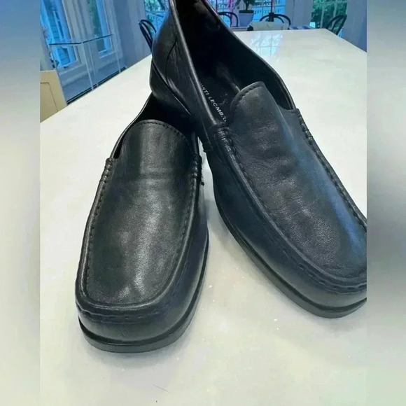 Attilio Guisti Leambruni women’s black leather loafers. Size Eu 40 US 9.5. - Picture 1 of 10